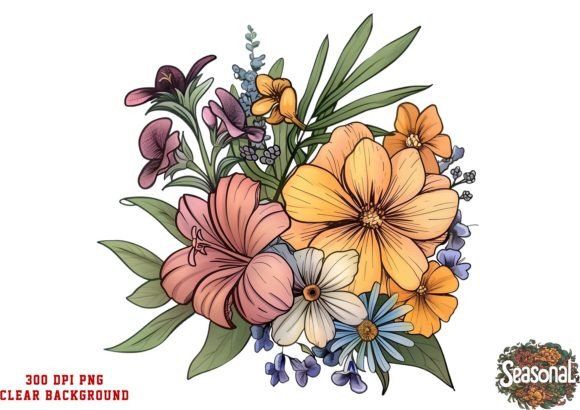 Download Watercolor Boho WildFlowers Clipart - Wild Collection