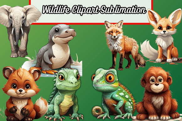 Download Wildlife Clipart Sublimation - Wild Collection