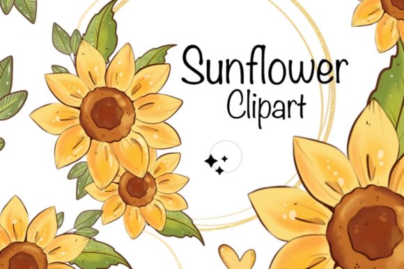Download Sunflower Digital Clipart Set - Sunflower digital clipart Collection