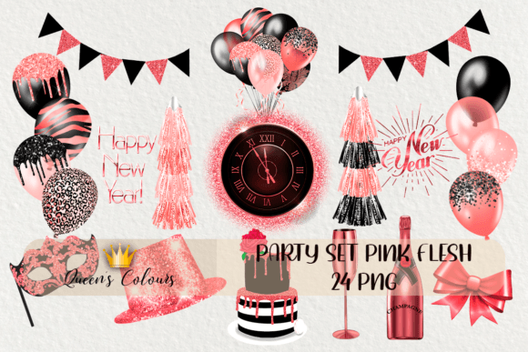 Download New Year Party Elements, Party Supplies - Party supplies Collection