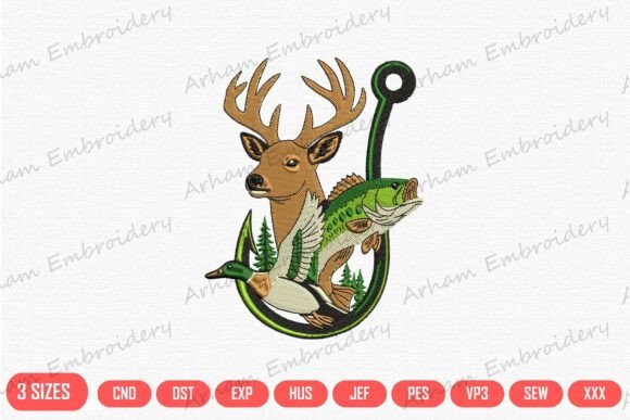 Download Wildlife Deer Fish Duck Hook - Wild Collection