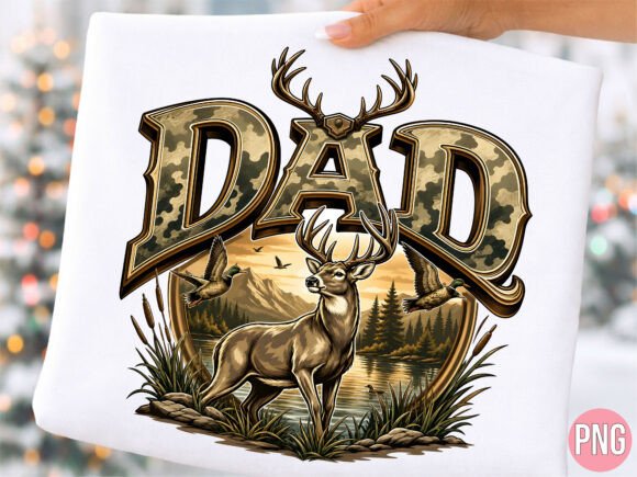 Download Camo Dad Deer Duck Hunting PNG T-shirt - Deer Collection