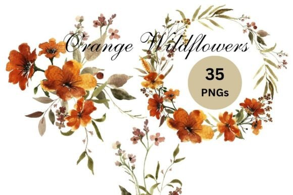 Download Watercolor Boho Wildflowers Clipart PNG - Wild Collection