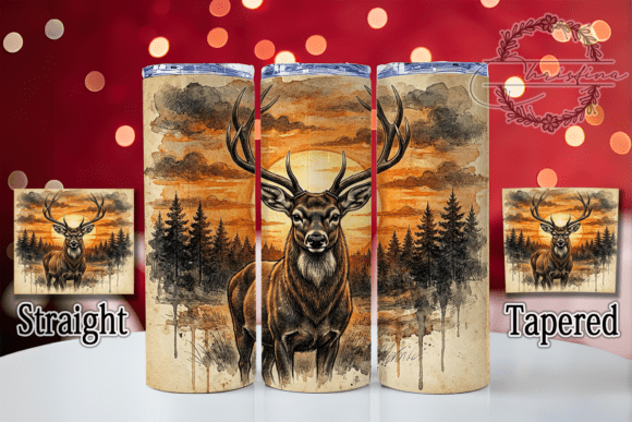 Download Majestic Deer Rustic Antlers Tumbler - Deer Collection