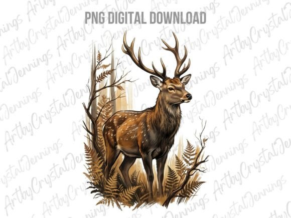 Download Autumn Woodland Deer Animal PNG - Deer Collection